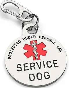 Service Dog Tag Double Sided with Federal